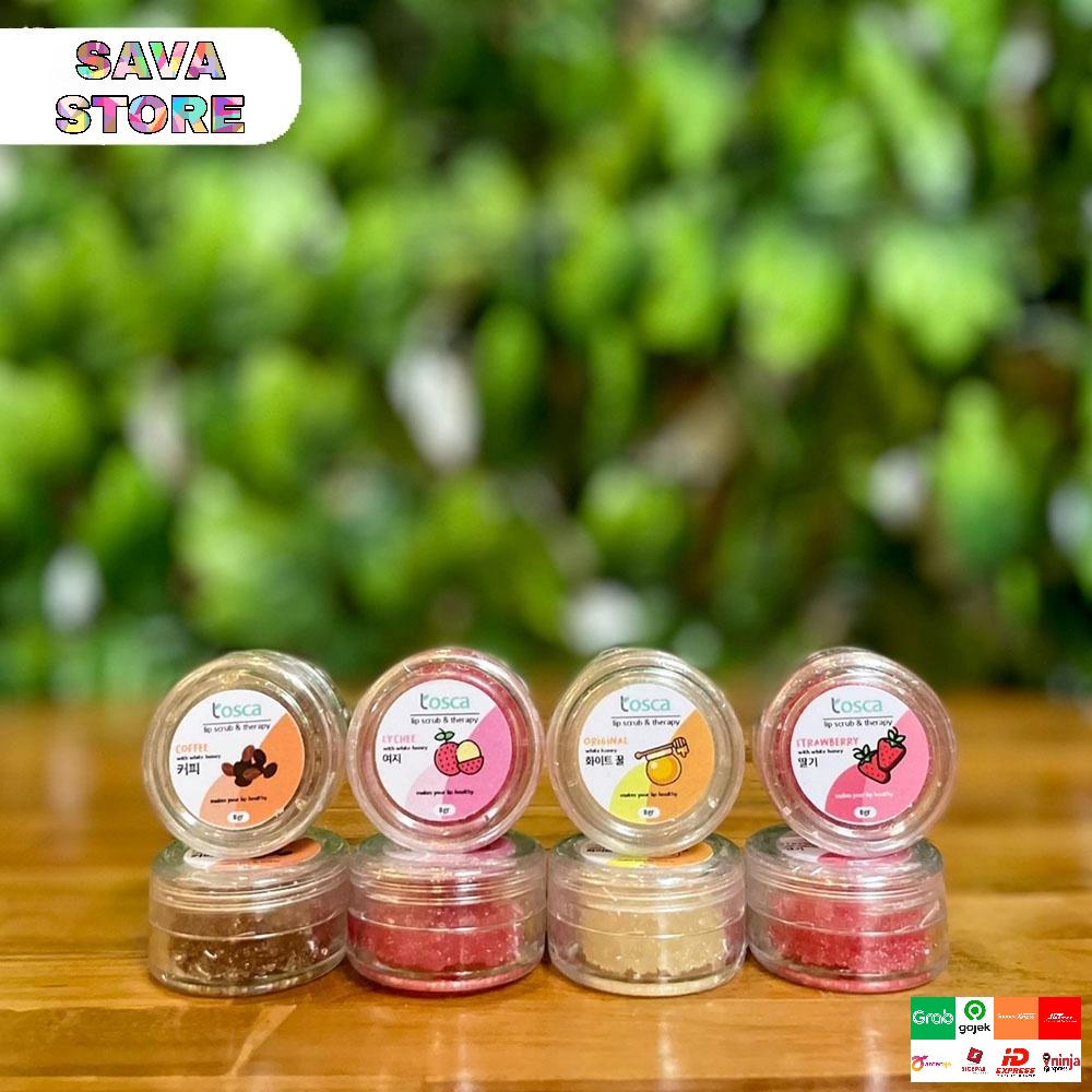 PELEMBAB DAN PENCERAH BIBIR LIP SCRUB THERAPY BIBIR TOSCA FOOD GRADE