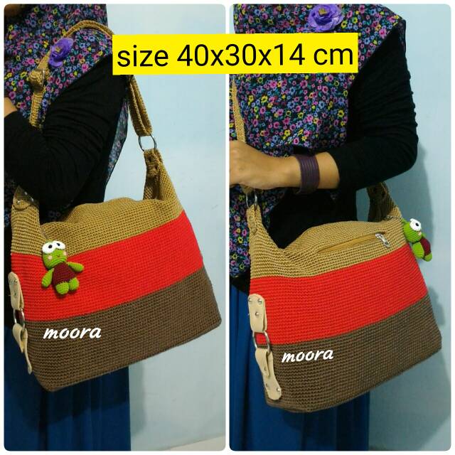 Tas rajut nilon RING RAJUT LAPIS