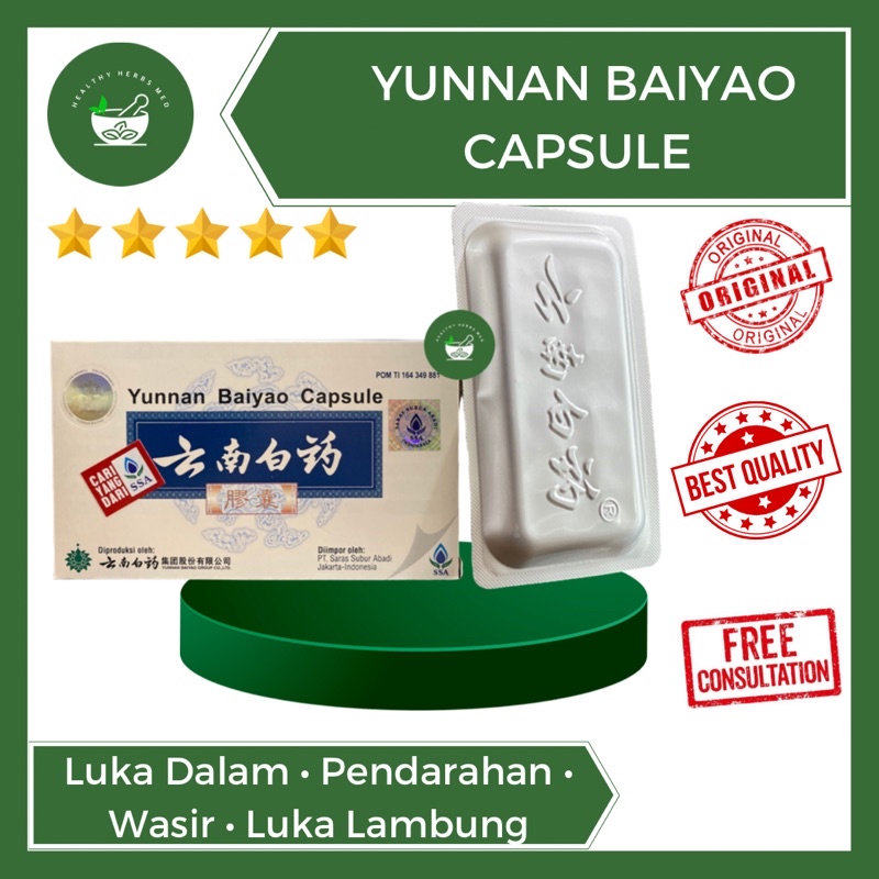 Obat Luka Dalam Patah Tulang Wasir Lambung Yunnan Baiyao Capsule