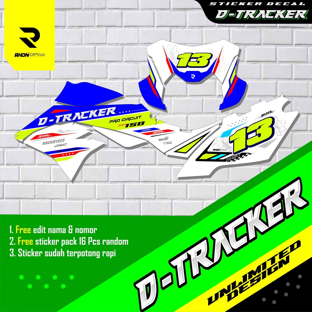 DECAL DTRACKER - DECAL KAWASAKI DTRACKER - STICKER DECAL KAWASAKI DTRACKER - STICKER DTRACKER