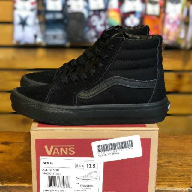 vans sk8 hi all black