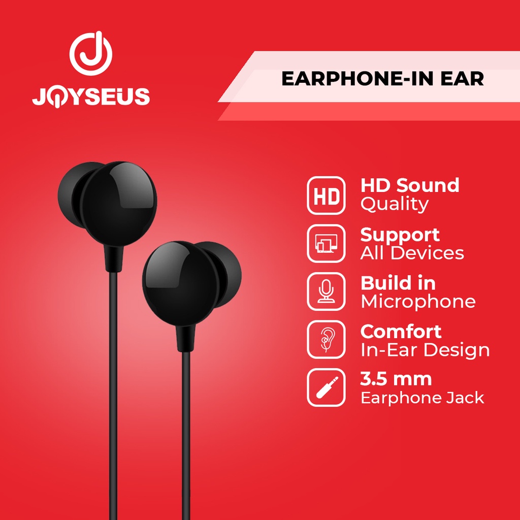 Earphone Joyseus In-Ear HIFI Stereo Wired HD Sound EP0027-28-31-32-EP29