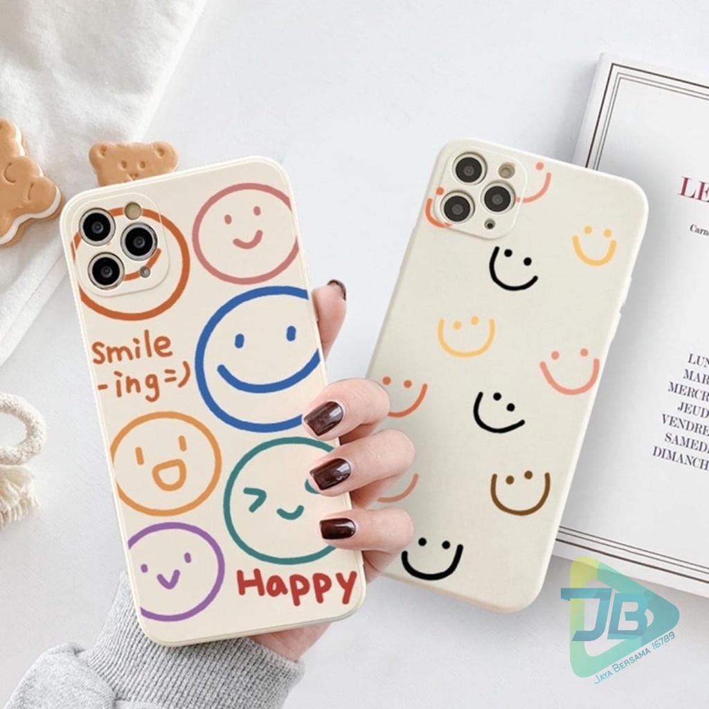 SOFTCASE MACARON PELINDUNG KAMERA CUSTOM SMILE OPPO VIVO SAMSUNG REALME XIAOMI IPHONE INFINIX FOR ALL TYPE JB5861