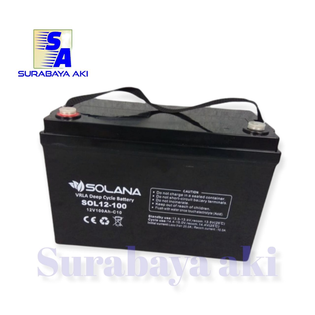 Aki SOLANA Battery 12V 100AH UPS VRLA aki MF SOLANA 100ah aki 100ah