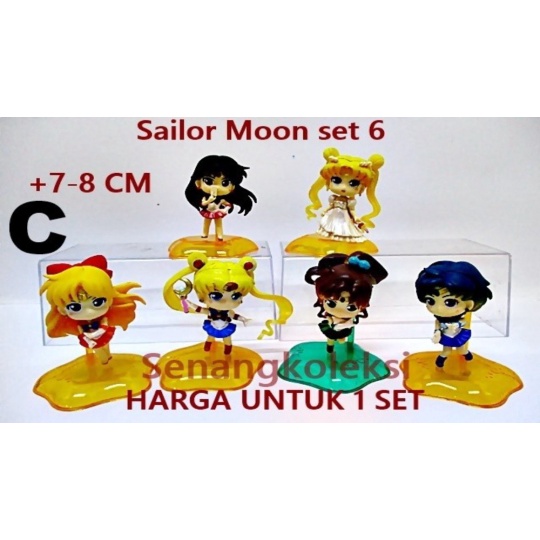 

PROMO Anime sailormoon figure Chibi Set Isi 6 Topper Cake Sailor Moon - Sailormoon C senangkoleksi