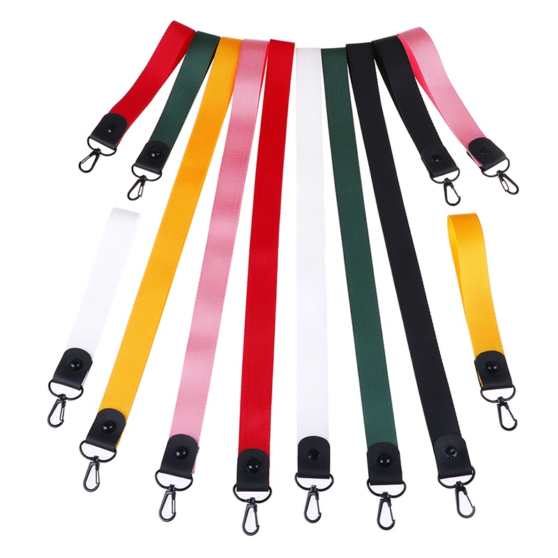 {LUCKID}Solid Color Mobile Phone Straps keychain Tag Neck Lanyards ID Card Hang Rope