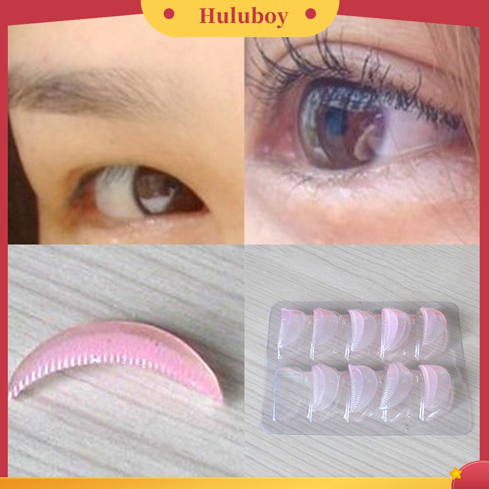 Huluboy Huluboy♡ 10 Pcs Bantalan Penjepit Bulu Mata Palsu Bahan Silikon