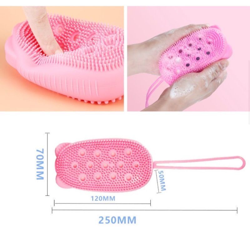 SPONS MANDI 2IN1 SABUN CAIR BATANG BATH BRUSH SPON SERBAGUNA