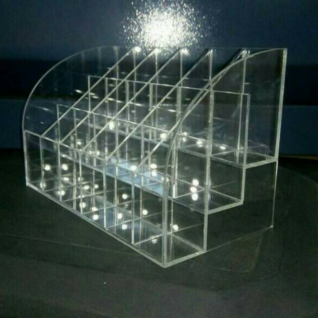 Tempat lipstik akrilik 18 kotak / acrylic tempat lipstik / acrylic display lipstik