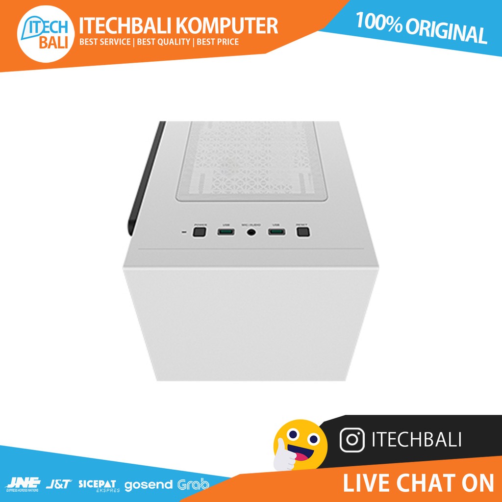 Casing DEEPCOOL Macube 110 White - Tempered Glass mATX | ITECHBALI