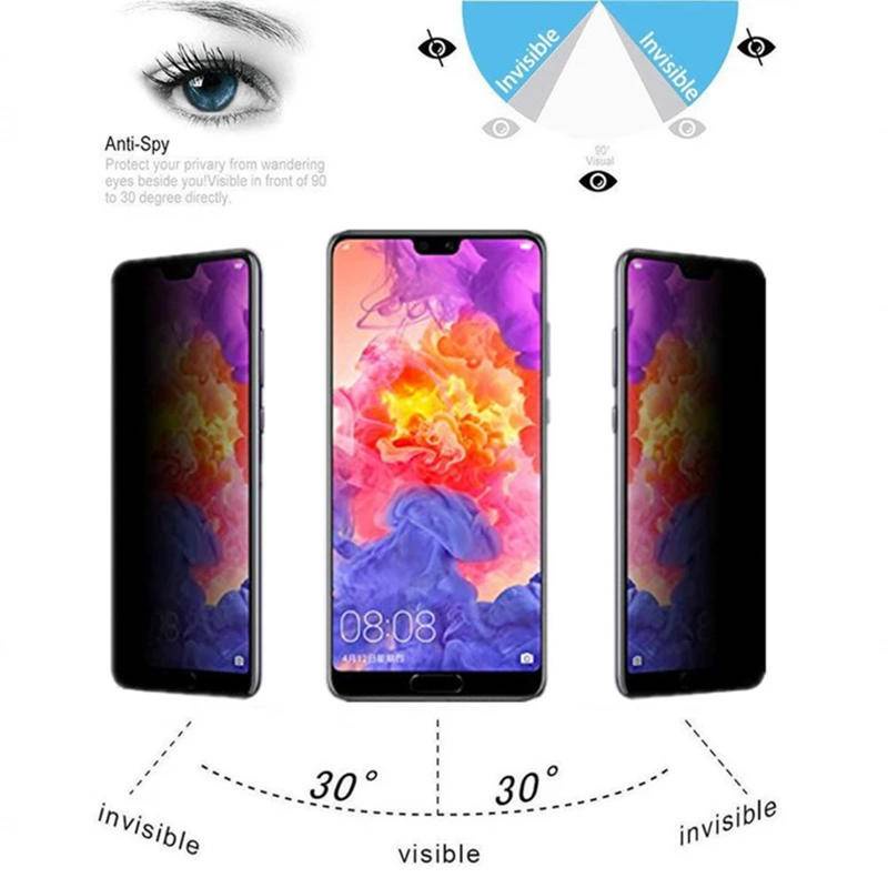 HUAWEI Pelindung Layar Tempered Glass Anti Spy Untuk Hwawei Honor Play 3 3e 4 4T 5 5T 6T Pro Honor 10 20 20i 30 30s 50 SE Magic 2 Lite