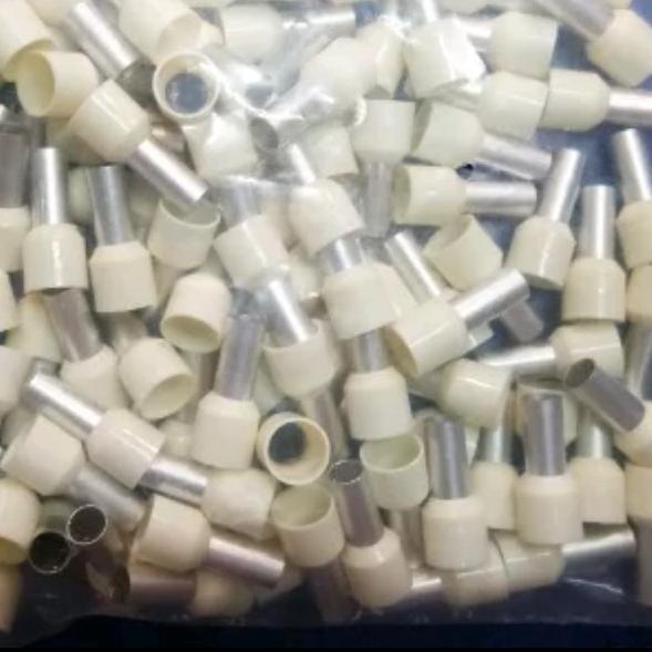 ☆ Skun Kabel Ferrules / Scun Botol Ukuran 16 mm Warna Putih ➦