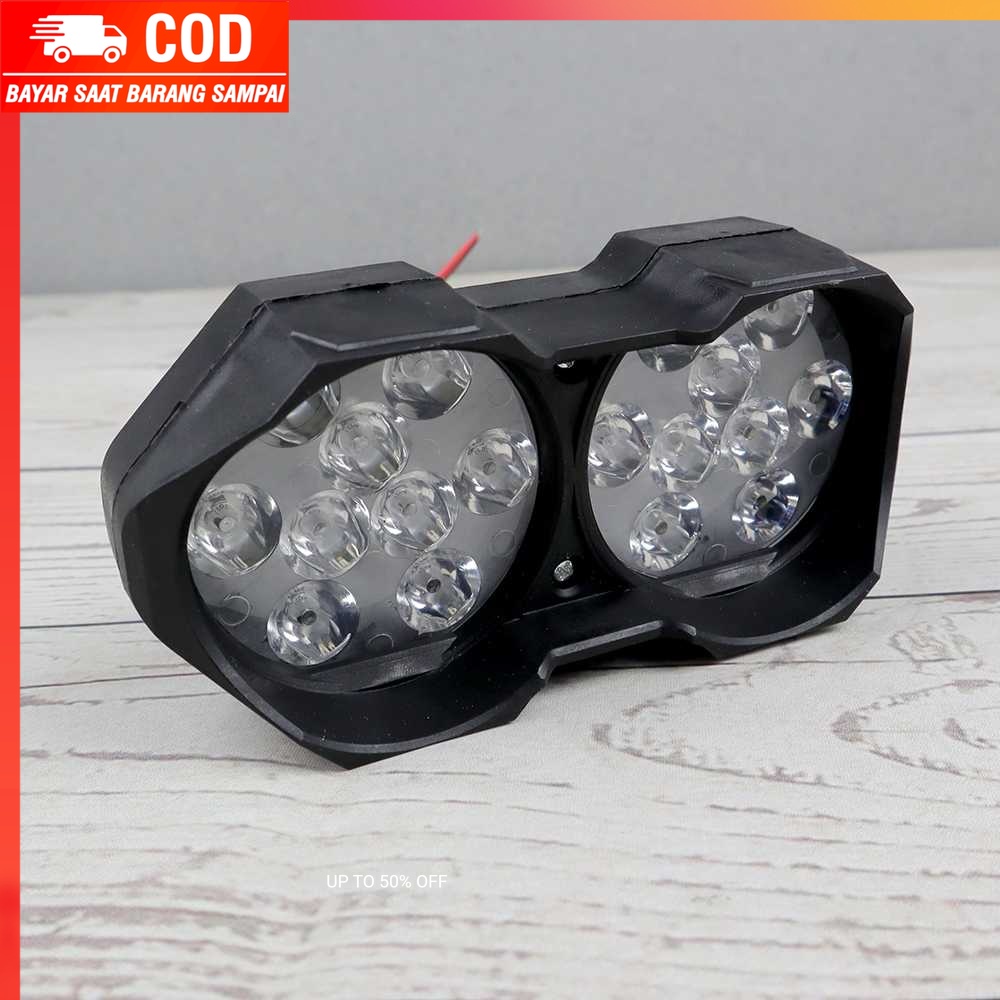 (100% BARANG ORI) Lampu Tembak Motor ATV LED Spotlight 18 LED - U9