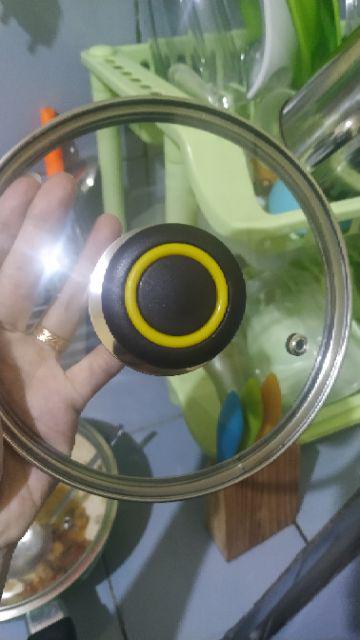 Tutup Panci Kaca Dengan Kaki Diameter +/- 15.8 Cm (uk. 16 Cm) & Knop Kecil Variasi