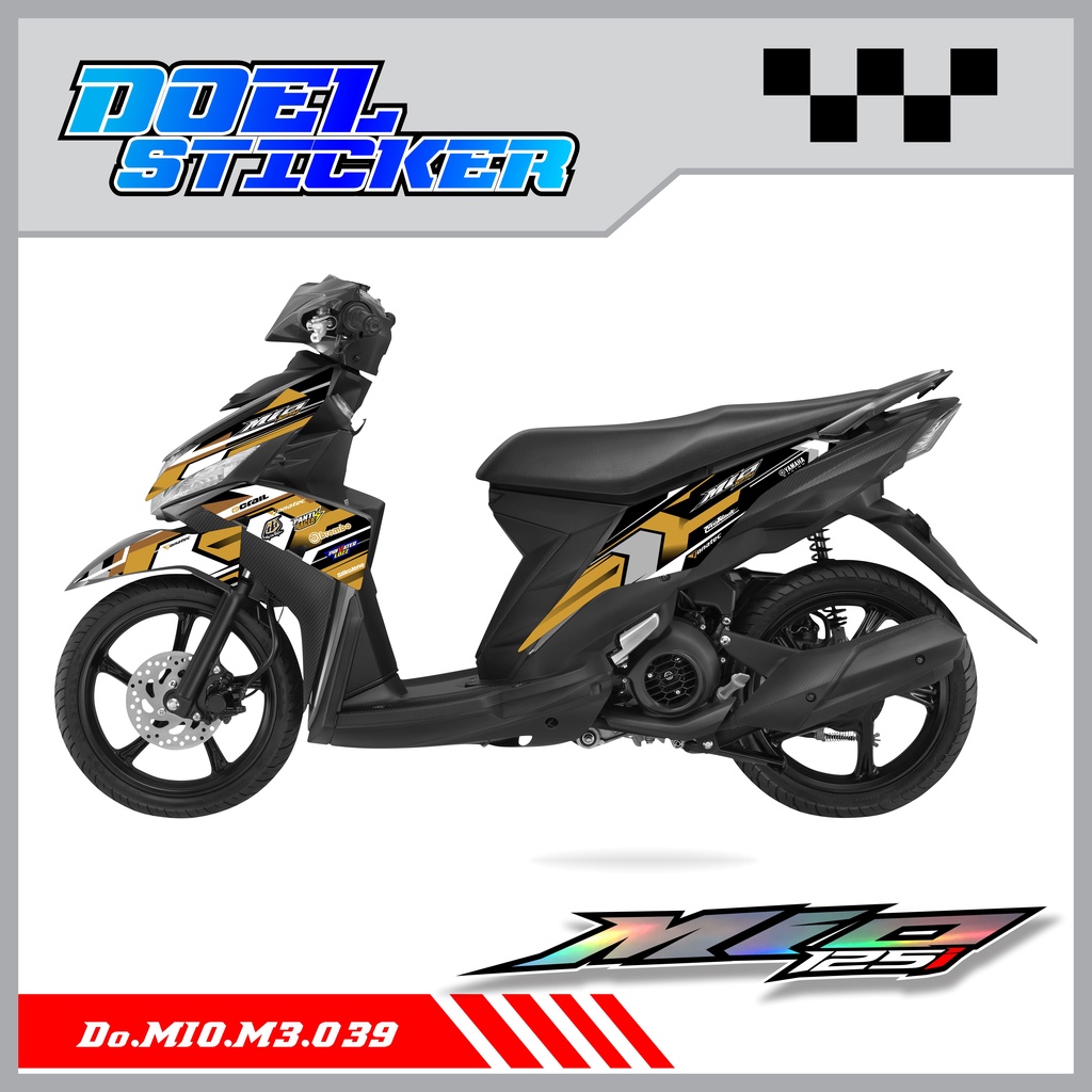 Sticker Striping Mio M3 , Mio Z , Mio 125 List Variasi Hologram pelangi,Crome Doel 039