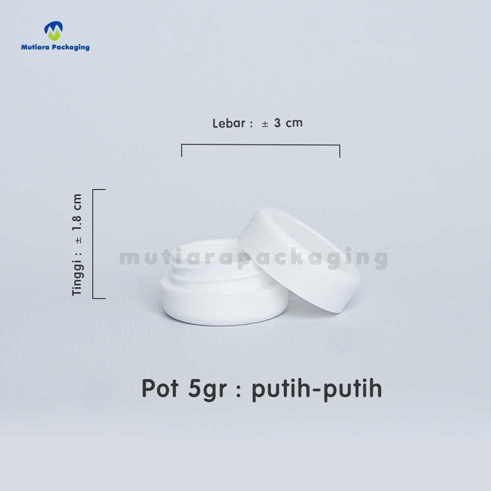 BEST SELLER  POT CREAM 5GR / POT PP 5GR PUTIH-PUTIH / POT PS 5GR - JAR 5GRAM PUTIH - POT KOSMETIK 5 
