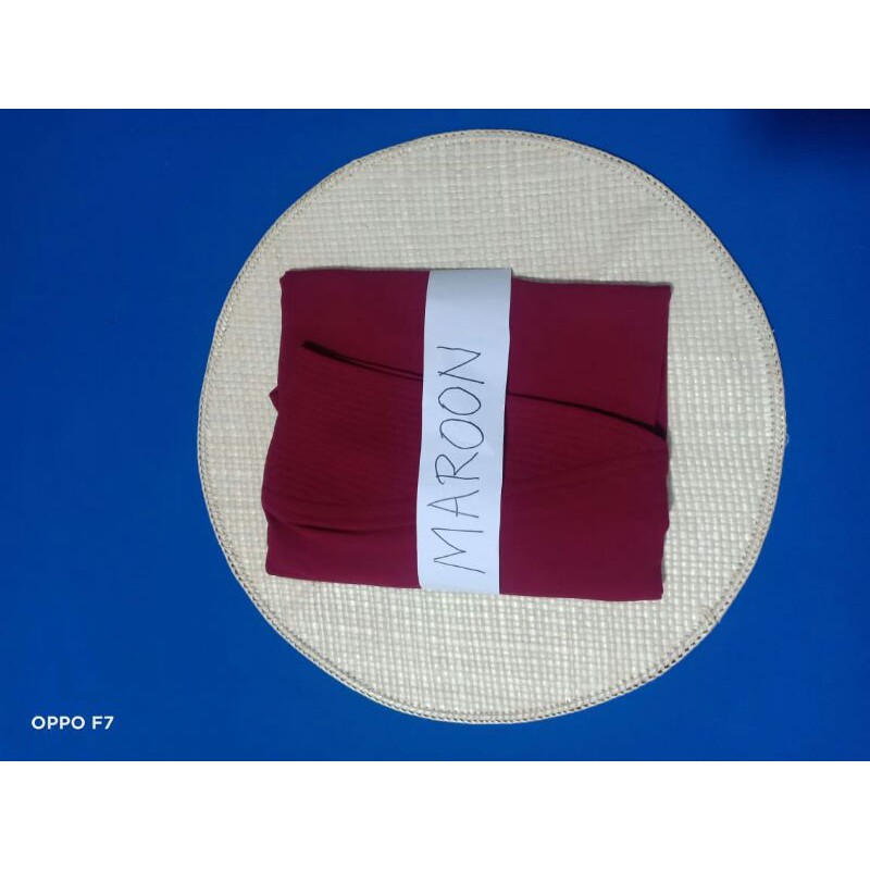 KERUDUNG KHIMAR MALIKA CERUTY PREMIUM/KHIMAR MALIKA BUSA ANTEM SIZE L-Maron
