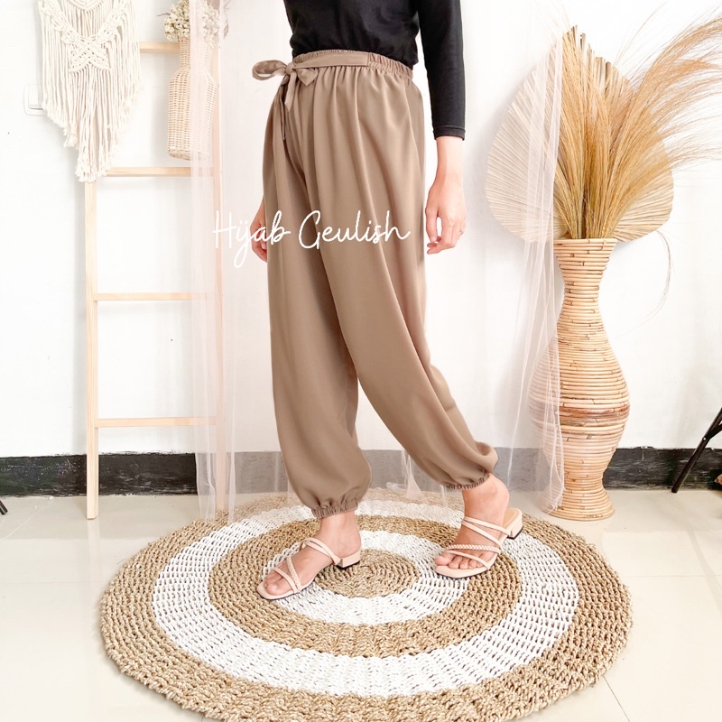 YURA PANTS JOGGER / KULOT JOGGER RIBON PANTS / CELANA PANJANG JOGGER / JOGGER WANITA / KULOT JOGGER