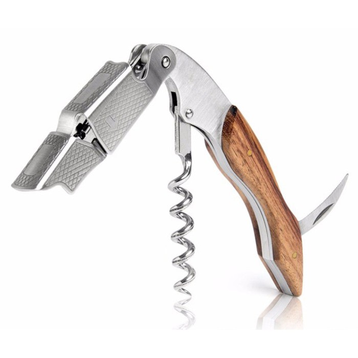 

Pembuka Tutup Botol Wine Bottle Opener - Brown