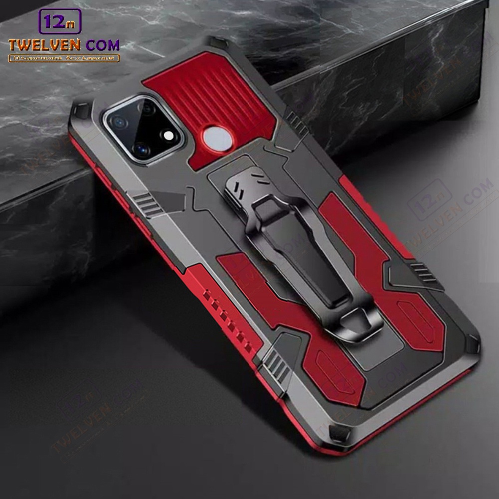 Case Shockproof Oppo A15s Armor Hardcase Stand Clip