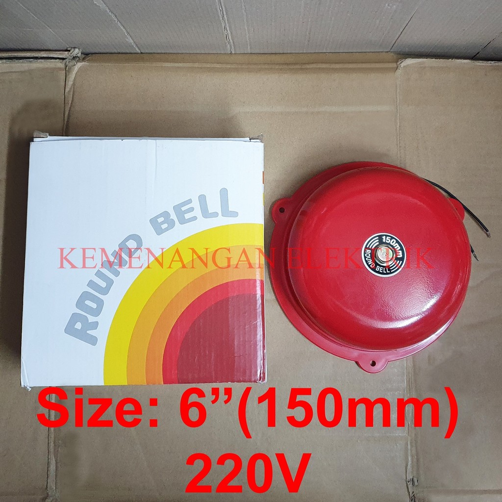 EWIG ROUND BELL / BEL KRING / ALARM 6&quot; 150MM / BEL SEKOLAH PABRIK 6 INCH 150 MM / ROUNDBELL 6INCH