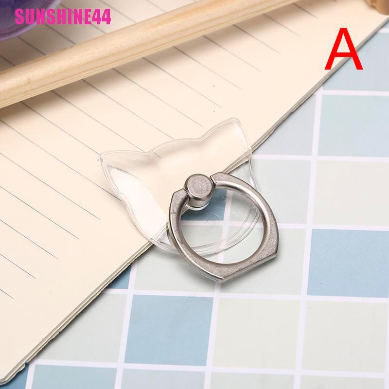 (SUN44) 1pc ring stand holder Transparan Untuk Handphone