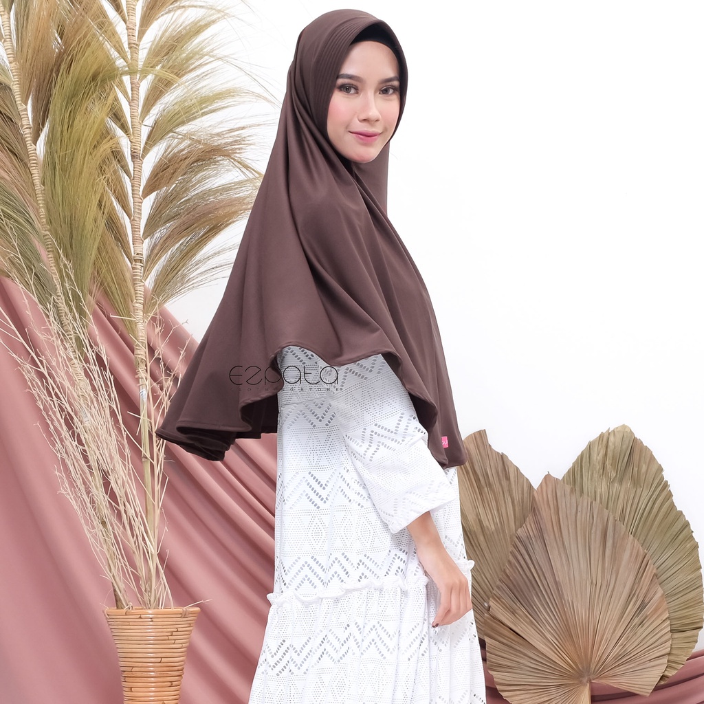 Bergo Antem Kaos Instan Jilbab Polos Size L