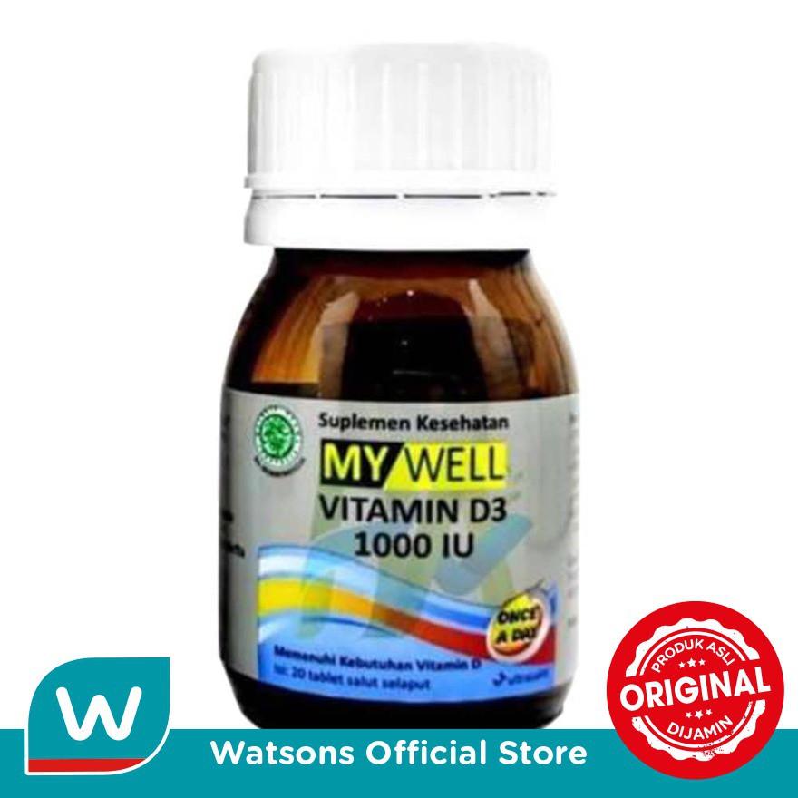 My Well Vitamin D3 1000 IU 20 Tablet