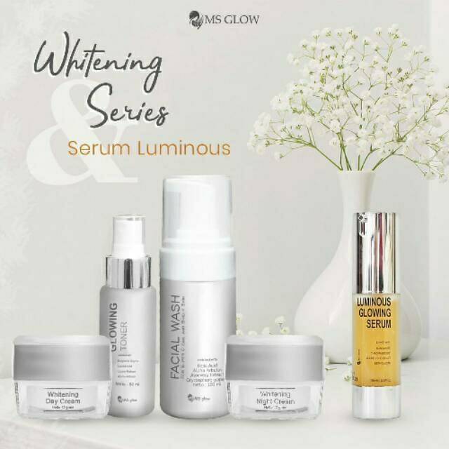 Paket Whitening dan serum luminous ORI MS Glow