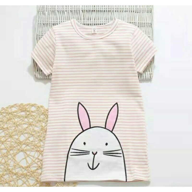 Tunik Kaos Premium Tebal Adem Import Anak 3/4 dan 4/5 Tahun