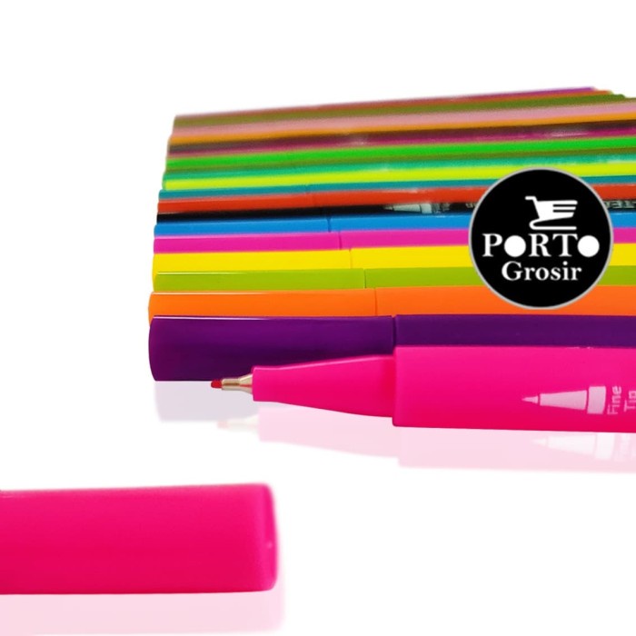 

kaligrafi-perlengkapan- v-tec double brush pen 24 warna colors vtec dbp-1124 dual duo tip