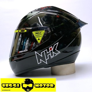 Helm Nhk Gp1000 black dof Solid Polos - Gp 1000 paket