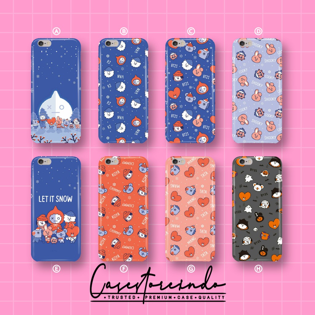 CASE CASING BTS BT21 SAMSUNG A30 A11 A51 A50 J5 J6 J8 J7 J4 A80 S8 S9
