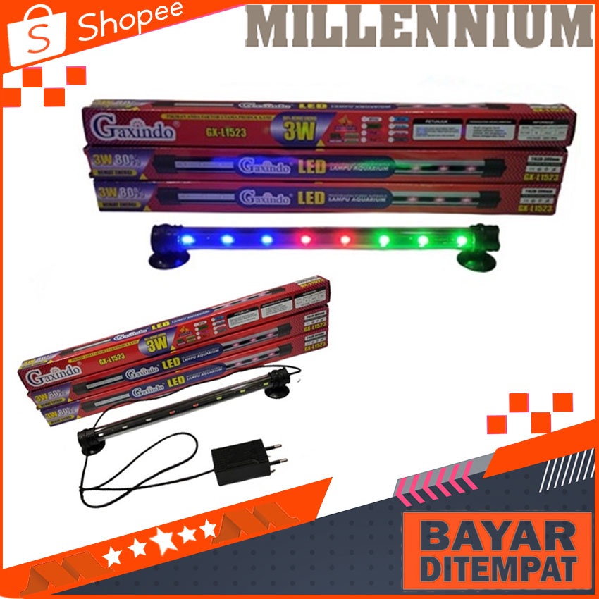 Lampu Aquarium Lampu LED RGB 30 Cm Lampu Celup Aquarium