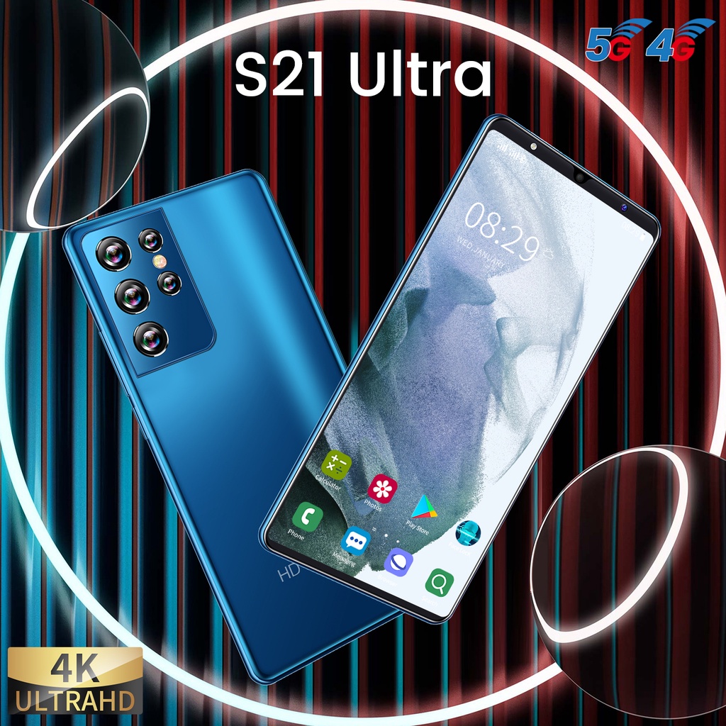 【COD】Galaxy HP murah  S21 Ultra 5G Ponsel Baru Jaminan Kualitas  5.5 inci RAM 8GB ROM 256GB hp murah