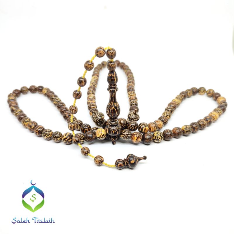 Tasbih Kayu Liwung Macan Size 9mm_Tasbih Muslim 99 Butir