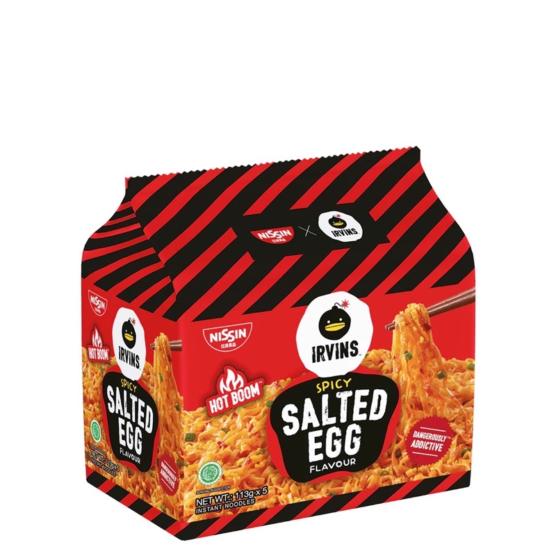 

Nissin Irvins Spicy Salted Egg Instant Noodles 5 x 113 Gram