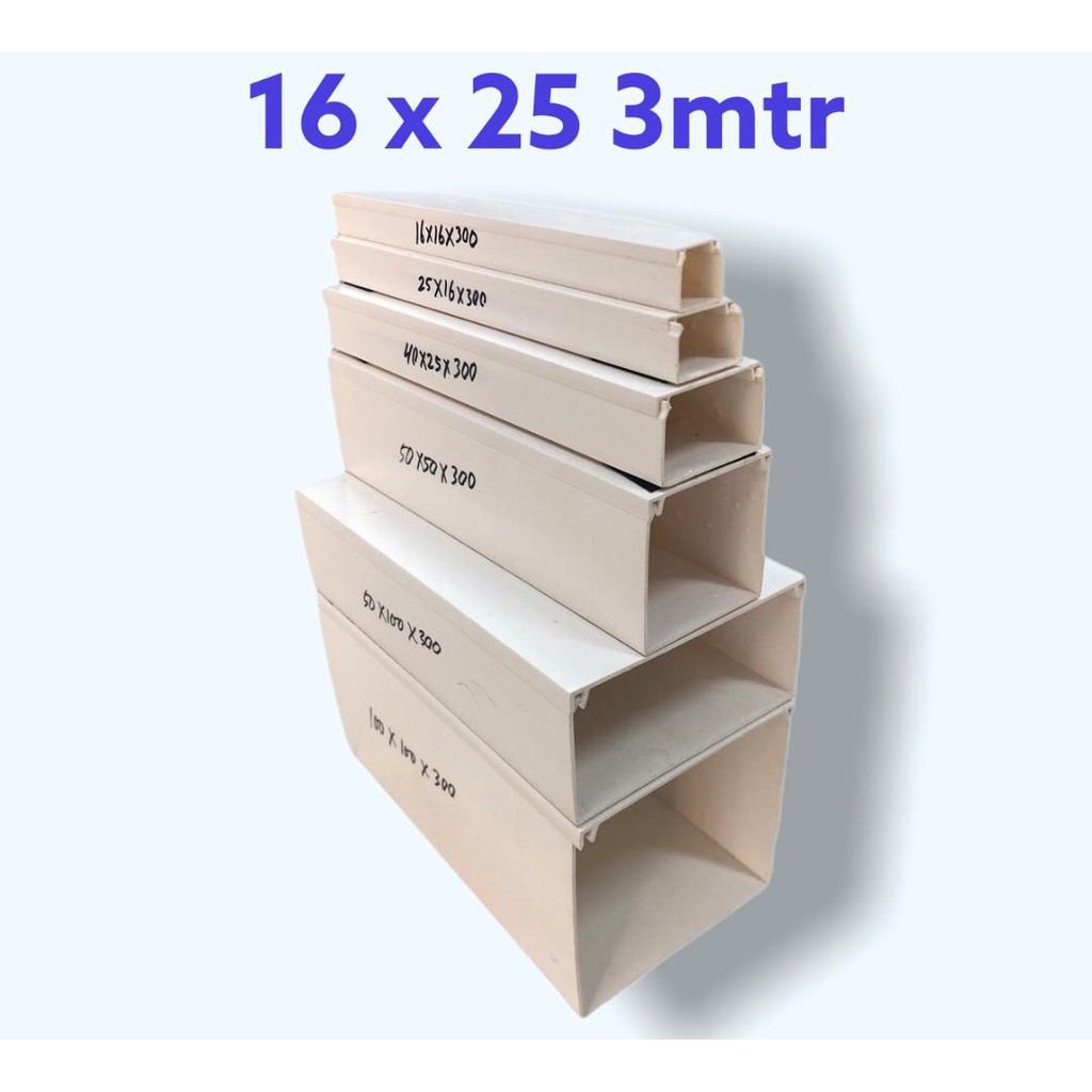 Jual Cable Duct PVC 16 x 25mm 3meter / Kabel Duct PVC 16 x 25 mm 3meter