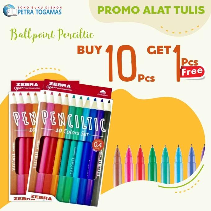 

------] PULPEN ZEBRA PENCILTIC SET (10 COLORS)/ PENTIC/PTR700032362