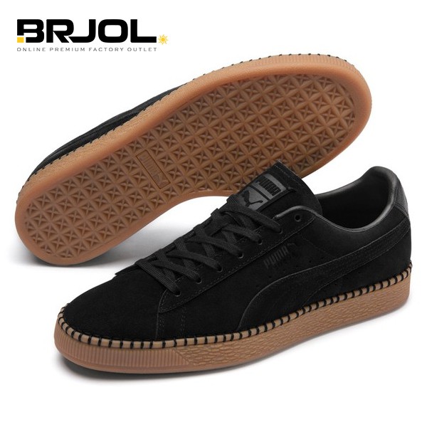 SEPATU PRIA ORIGINAL Suede Classic Blanket Stitch Puma Black- 36890302