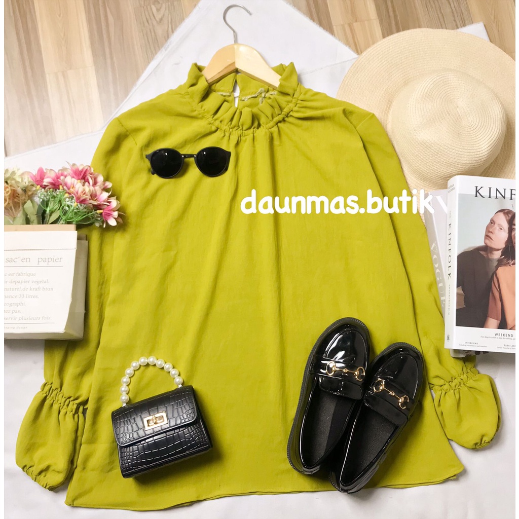 1KG MUAT 5PCS | SELIA BLOUSE ATASAN WANITA AIRFLOW CRINKLE HITS OOTD SELEBGRAM FASHION GROSIR WANITA TERMURAH