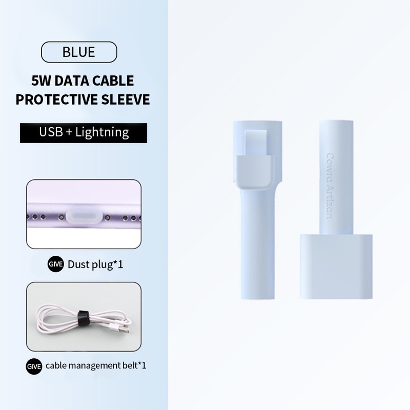 1 Set Case Pelindung Kabel Data USB Bahan Silica Gel Tahan Debu Anti Oksidan Untuk iphone Android