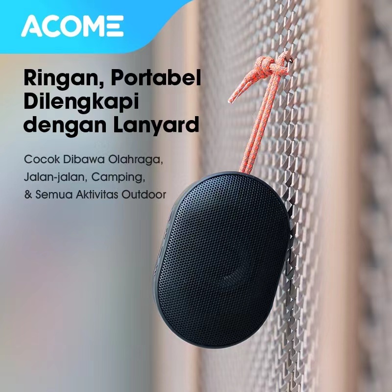 ACOME Speaker Bluetooth 5.0 TWS 10W IPX6 Waterproof RGB Light Rhyme Rave Party Garansi Resmi 1 thn A10