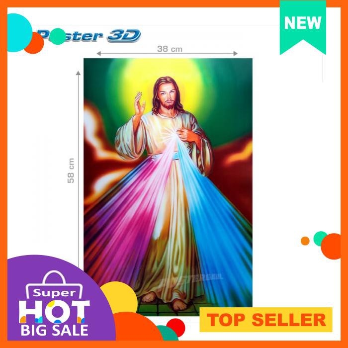 Poster 3D: Yesus Kristus #3D158 38 X 58 Cm