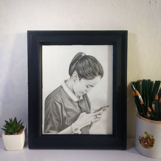 

Sketsa wajah || kado unik || TERMURAH dengan FRAME