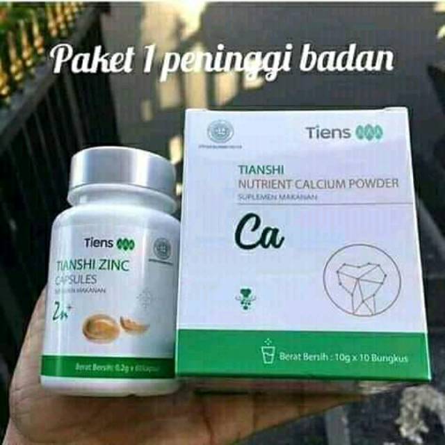 

Paket Peninggi Badan Tiens Original Susu NHCP dan Zinc Kapsul)