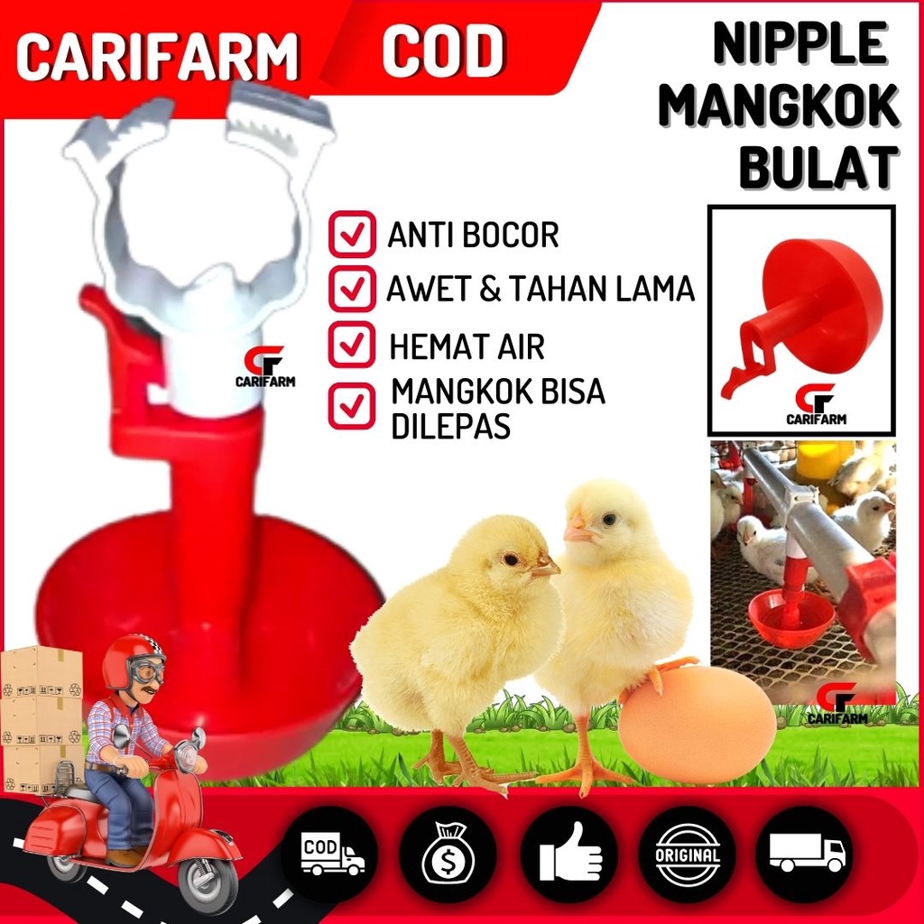 Nipel Niple Nippel Nipple Mangkok Bulat Puyuh Ayam Broiler Petelur Doc Dod Doq CARI ZONE