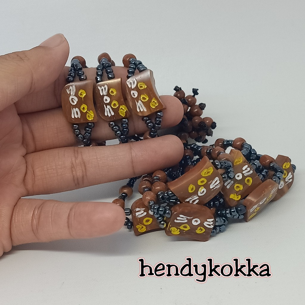 10pcs gelang kokka kaukah hello kitty anak manik coklat