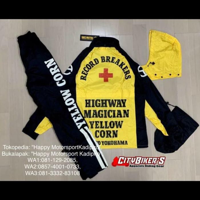 Unik Jas Hujan YELLOW CORN RAIN COAT YBR903 size M ,L ,XL ,XXL limited sto Murah
