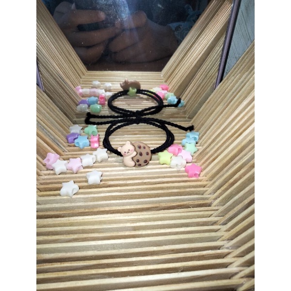 Gelang karet hitam ala korea